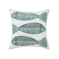 HKM-351571 Nordic Cotton Canvas Flower and Leaf Embroidered Pillowcase for Living Room and Bedroom