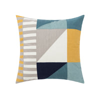 HKM-351571 Nordic Cotton Canvas Flower and Leaf Embroidered Pillowcase for Living Room and Bedroom