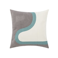 HKM-351571 Nordic Cotton Canvas Flower and Leaf Embroidered Pillowcase for Living Room and Bedroom