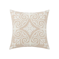 HKM-351571 Nordic Cotton Canvas Flower and Leaf Embroidered Pillowcase for Living Room and Bedroom