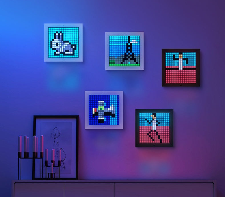 HKM-351699 Bluetooth Photo Frame with Colorful LED Light, Screen Clock Display, and Wall Mounting Option