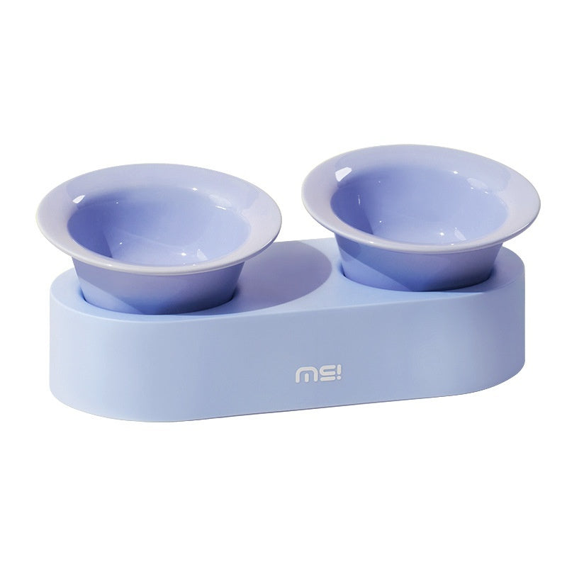 HKM-351699 Ceramic Double Bowl Set for Cats and Dogs in Stylish Colors