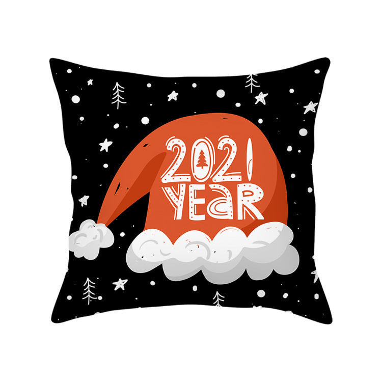 HKM-351891 Cozy Plush Christmas Pillow Cushion Cover 45cm x 45cm