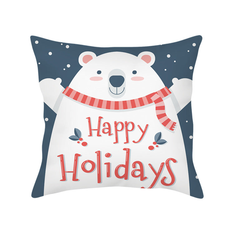 HKM-351891 Cozy Plush Christmas Pillow Cushion Cover 45cm x 45cm