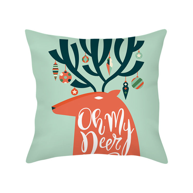 HKM-351891 Cozy Plush Christmas Pillow Cushion Cover 45cm x 45cm