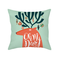 HKM-351891 Cozy Plush Christmas Pillow Cushion Cover 45cm x 45cm