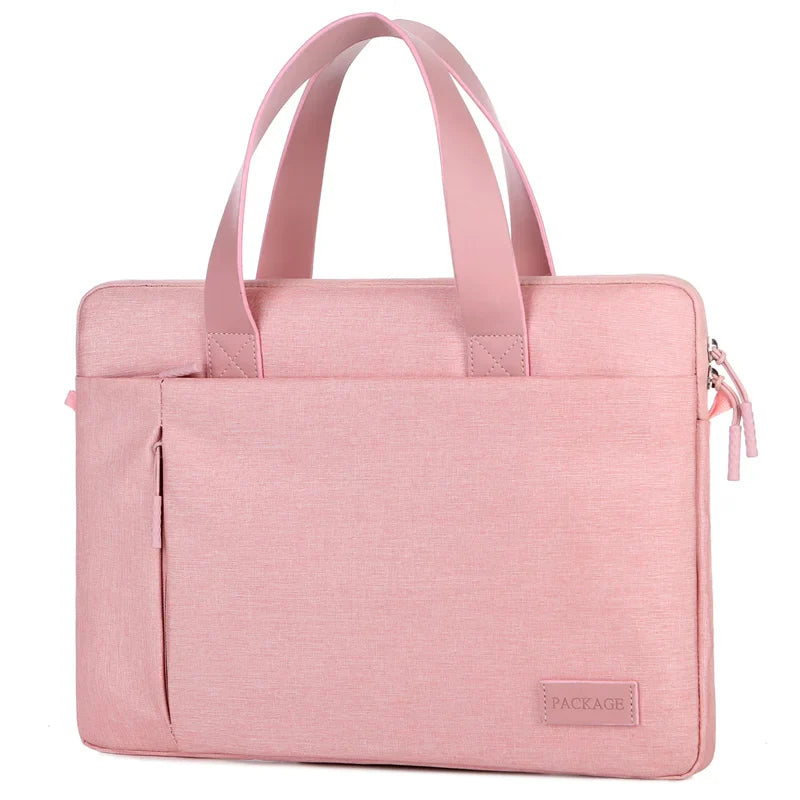 KTX-351891 Ultrathin Portable Waterproof Pink Laptop Messenger Bag for 15 Inch Laptops