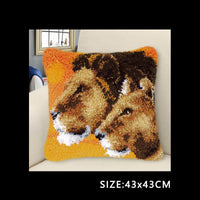 HKM-352147 Handmade Cartoon Wool Embroidered Pillow Cover DIY Material Kit