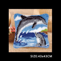 HKM-352147 Handmade Cartoon Wool Embroidered Pillow Cover DIY Material Kit