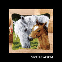 HKM-352147 Handmade Cartoon Wool Embroidered Pillow Cover DIY Material Kit