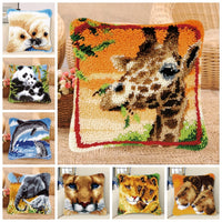 HKM-352147 Handmade Cartoon Wool Embroidered Pillow Cover DIY Material Kit