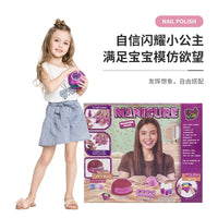 HKM-352339 DIY Nail Polish Set for Kids - Sparkling Nail Machine Makeup Toy for Girls Ages 2 to 14