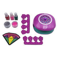 HKM-352339 DIY Nail Polish Set for Kids - Sparkling Nail Machine Makeup Toy for Girls Ages 2 to 14