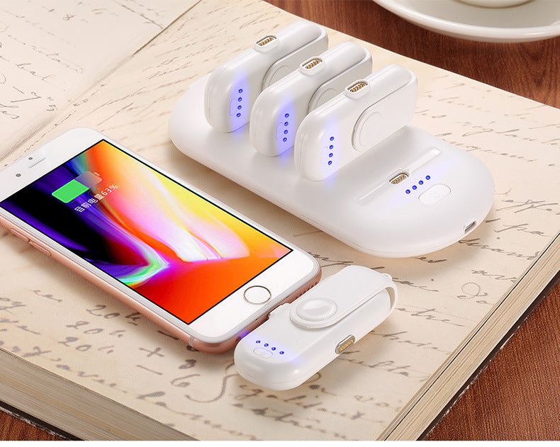 HKM-352723 Magnetic Portable Charging Station with 5000mAh Base and Four 1000mAh Finger Chargers