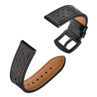 HKM-352851 Leather Watch Strap Compatible with 20mm and 22mm Models - Durable and Stylish Design