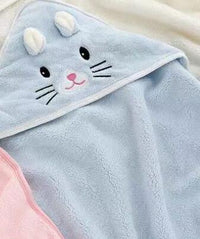 HKM-352915 Cozy Coral Fleece Children’s Hoodie Bath Towel - Panda, Elephant, Koala, Long Ear Dog