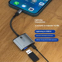 HKM-353043 Lightning to USB Charging Adapter Cable for Compatible Devices with Braided Armor Wire