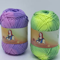HKM-353171 Cotton Yarn Ball for DIY Weaving - Handmade Temperature Change Wool in Green