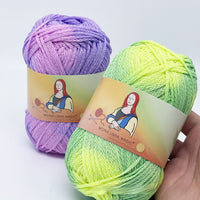 HKM-353171 Cotton Yarn Ball for DIY Weaving - Handmade Temperature Change Wool in Green