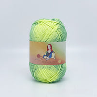 HKM-353171 Cotton Yarn Ball for DIY Weaving - Handmade Temperature Change Wool in Green