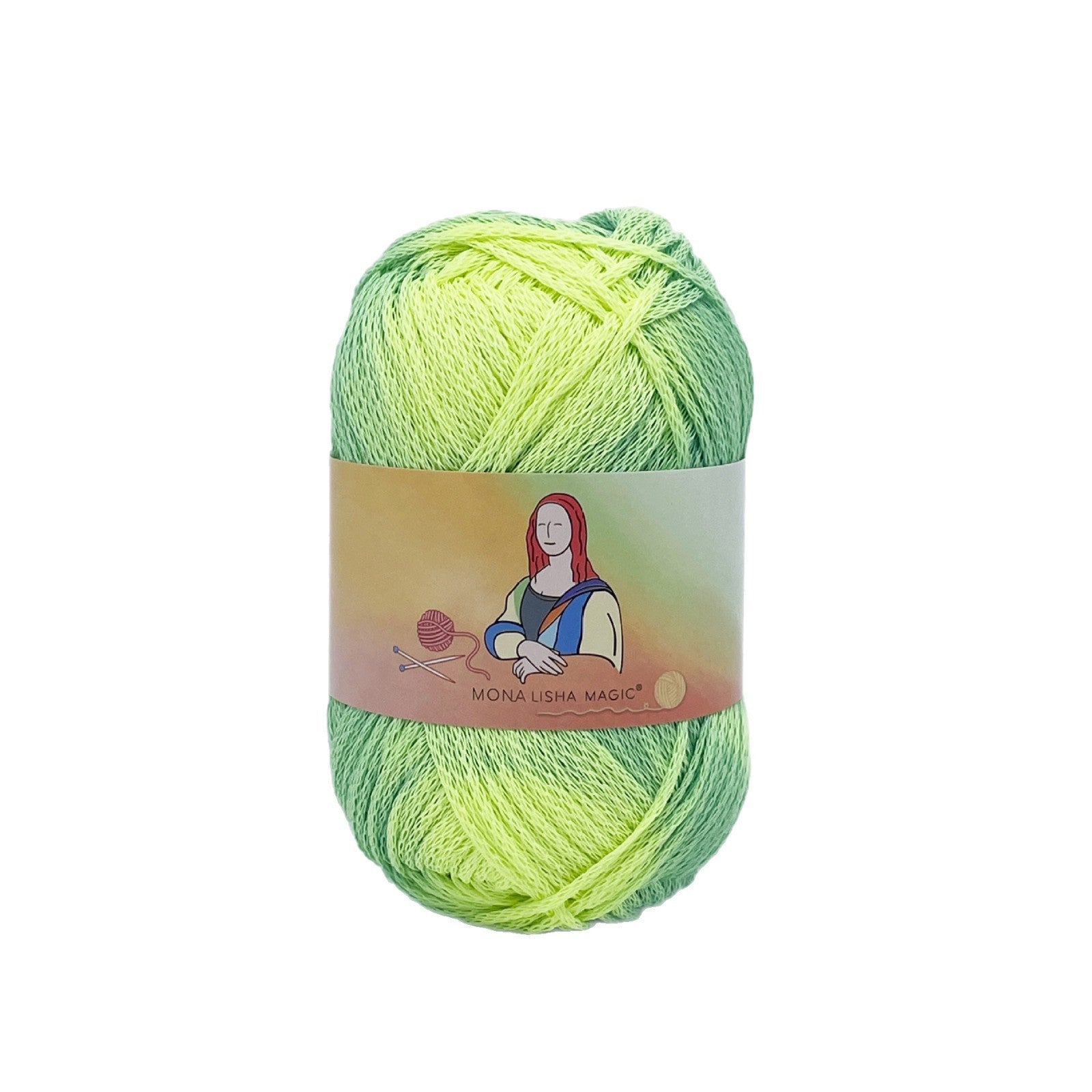 KTX-353171 Cotton Yarn Ball for DIY Weaving - Handmade Temperature Change Wool in Green