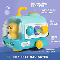 HKM-353299 Educational Shape Block Matching Toy for Infants and Toddlers, Musical Light-Up Activity, Ages 0-7 Years