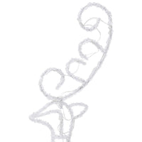 HKM-353299 LED Acrylic Christmas Reindeer and Sleigh Decoration with 8 Light Effects - 260x21x87 cm
