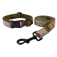 HKM-353363 Camouflage Dog Leash and Collar Set with Bow Knot and Rope Options