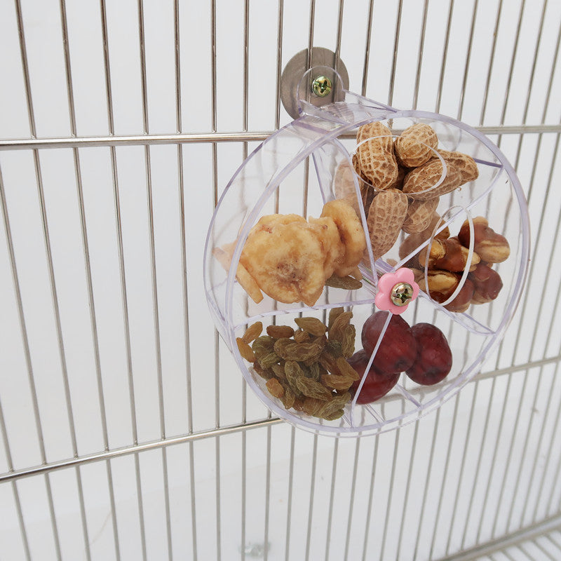 HKM-353427 Acrylic Foraging Wind Wheel Toy for Parrots - 25 cm, Green and Transparent