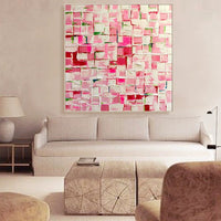 HKM-353427 Hand-Painted Modern Abstract Acrylic Oil Painting Canvas for Kids' Room Decor