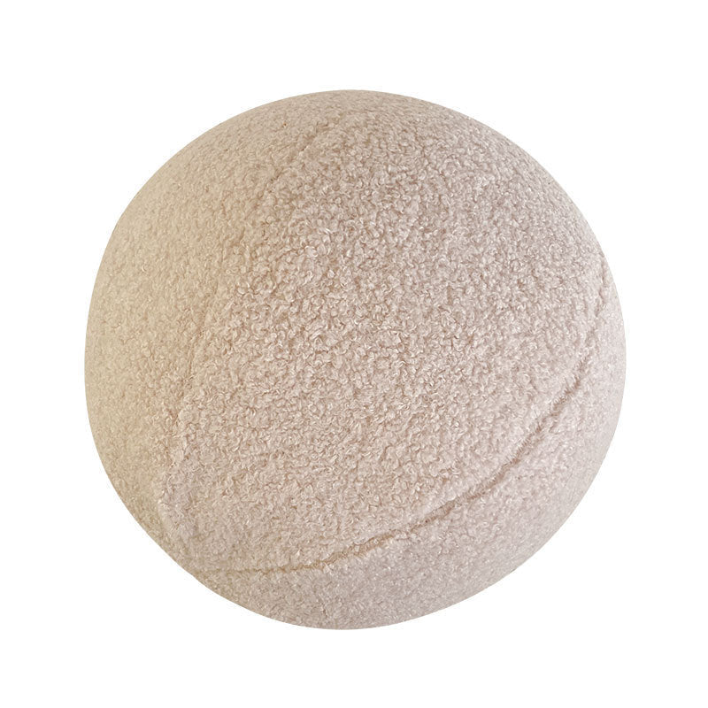 HKM-353491 Geometric Plush Cloud Pillow Cushion - Available in Beige, Caramel, and White Styles
