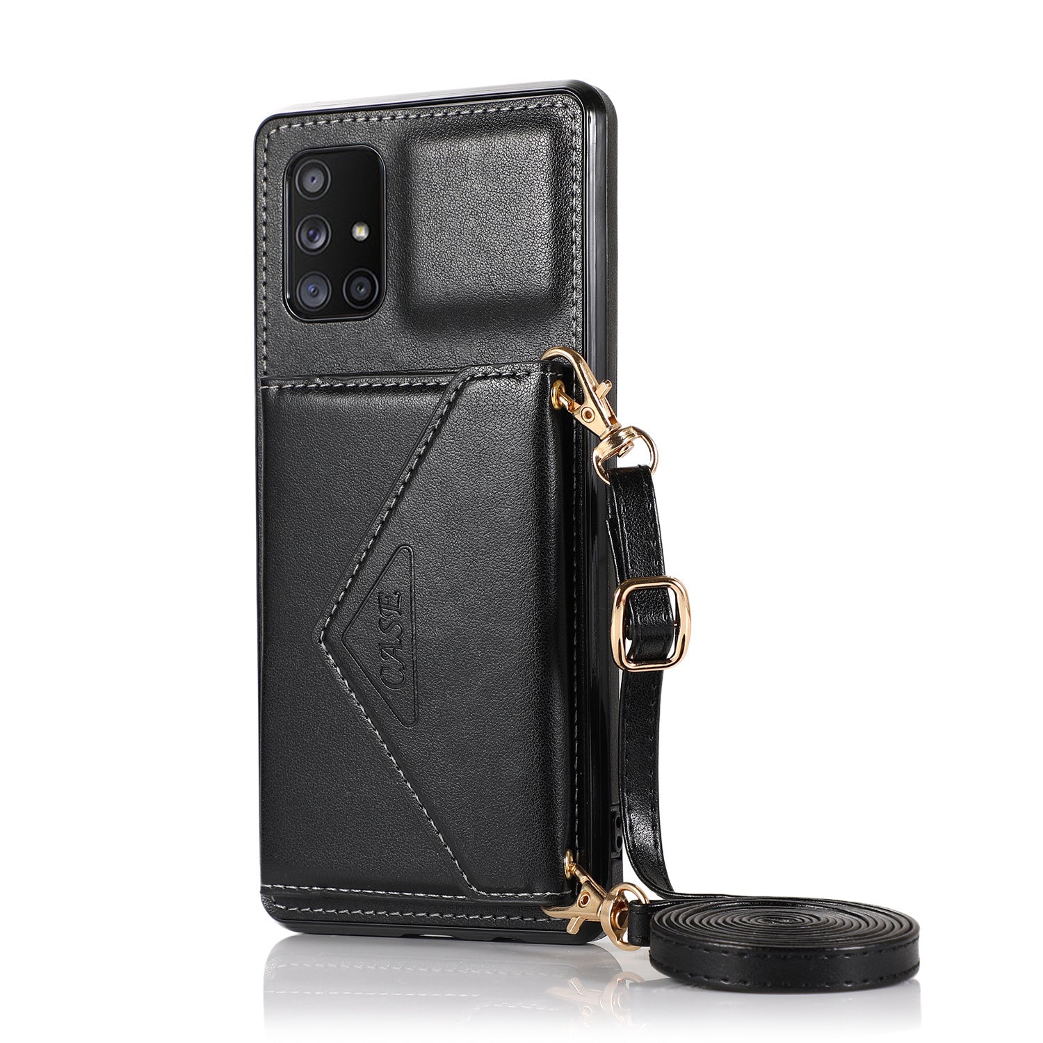HKM-353747 Multifunctional Triangle Messenger Bag with TPU and PU Material for Mobile Phone and Card Storage