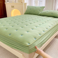 HKM-353811 Cotton Fitted Mattress Cover with Geometric Pattern in Various Sizes