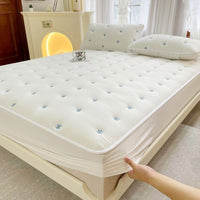 HKM-353811 Cotton Fitted Mattress Cover with Geometric Pattern in Various Sizes