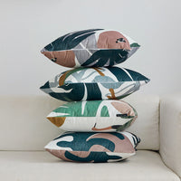 HKM-353875 Green Plant Style Plush Cushion Cover - 45x45cm