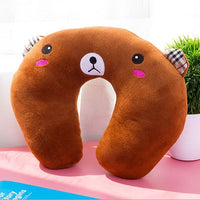 HKM-353939 Multi-Color Cartoon U-Shaped Travel Neck Pillow with Massage and Anti-Snore Features