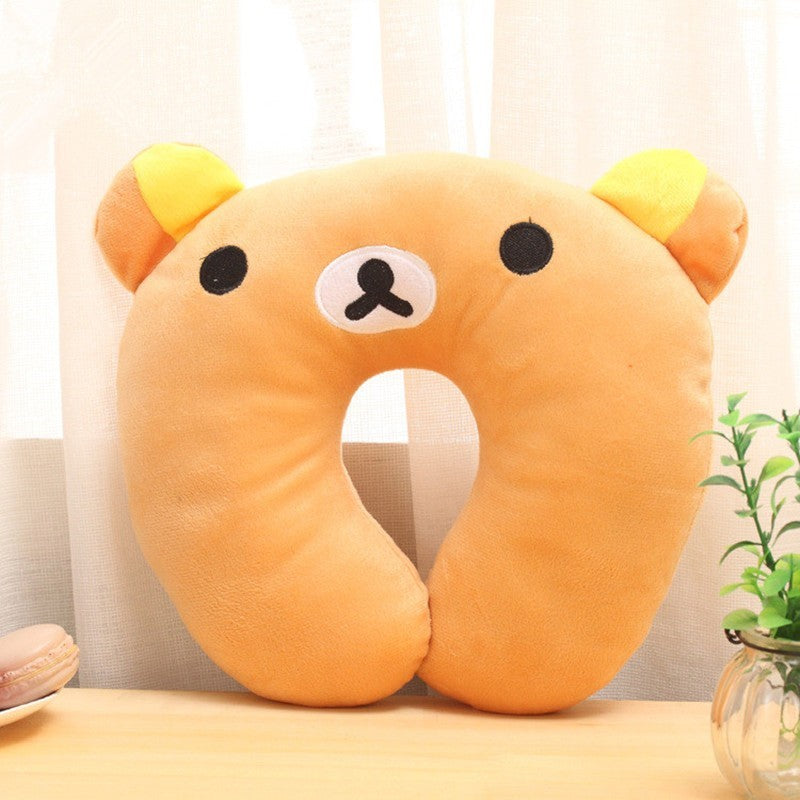 HKM-353939 Multi-Color Cartoon U-Shaped Travel Neck Pillow with Massage and Anti-Snore Features