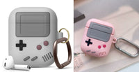 HKM-354003 Silicone AirPods Pro Case with Game Console Design and Keychain Compatibility