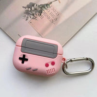 HKM-354003 Silicone AirPods Pro Case with Game Console Design and Keychain Compatibility