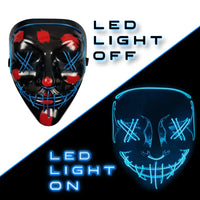 HKM-354067 Colorful LED Glow EL Wire Masks for Halloween Parties and Cosplay Events