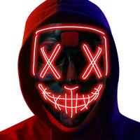 HKM-354067 Colorful LED Glow EL Wire Masks for Halloween Parties and Cosplay Events