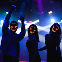 HKM-354067 Colorful LED Glow EL Wire Masks for Halloween Parties and Cosplay Events