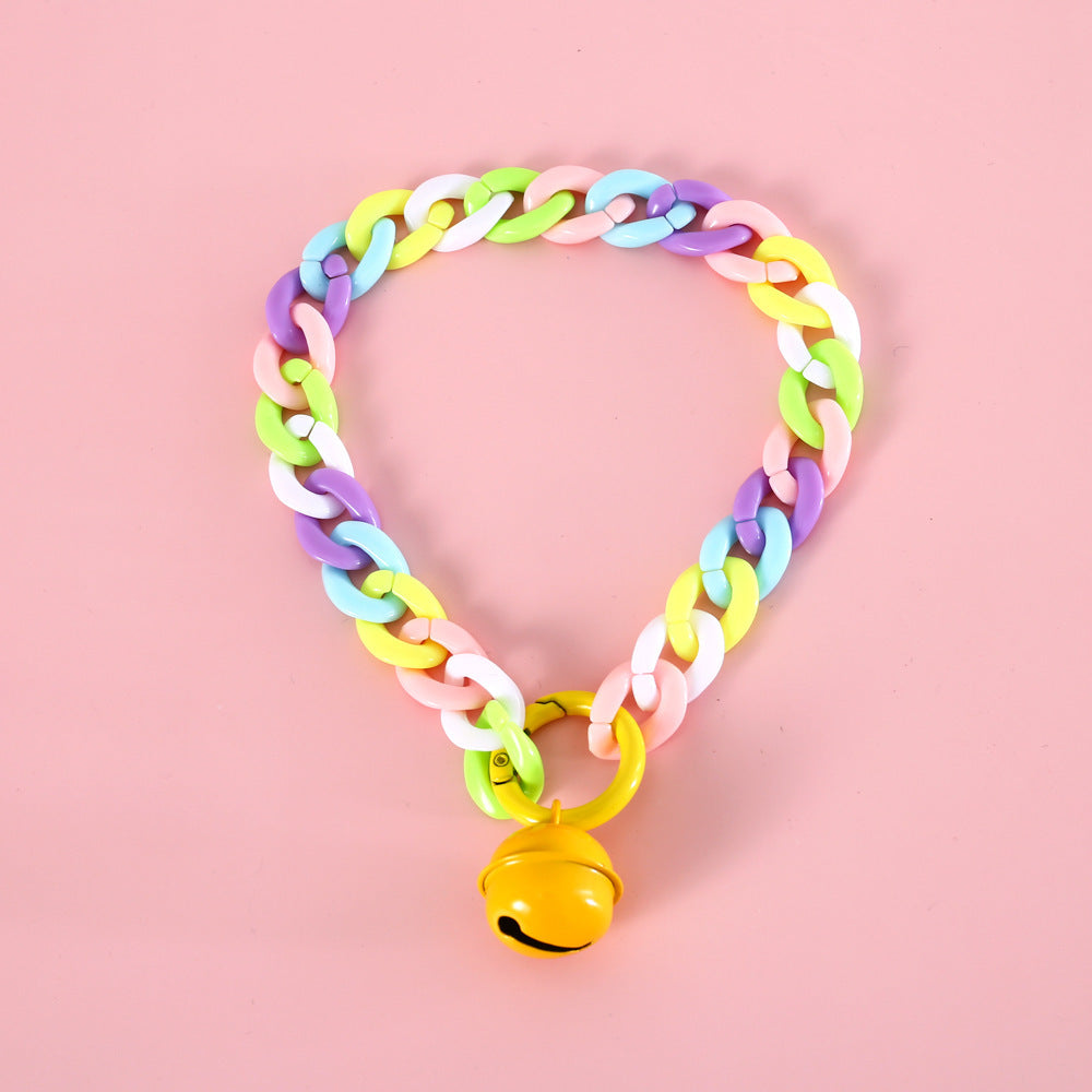 HKM-354195 Pet Cat Dog Rabbit Collar Macaron Candy Color