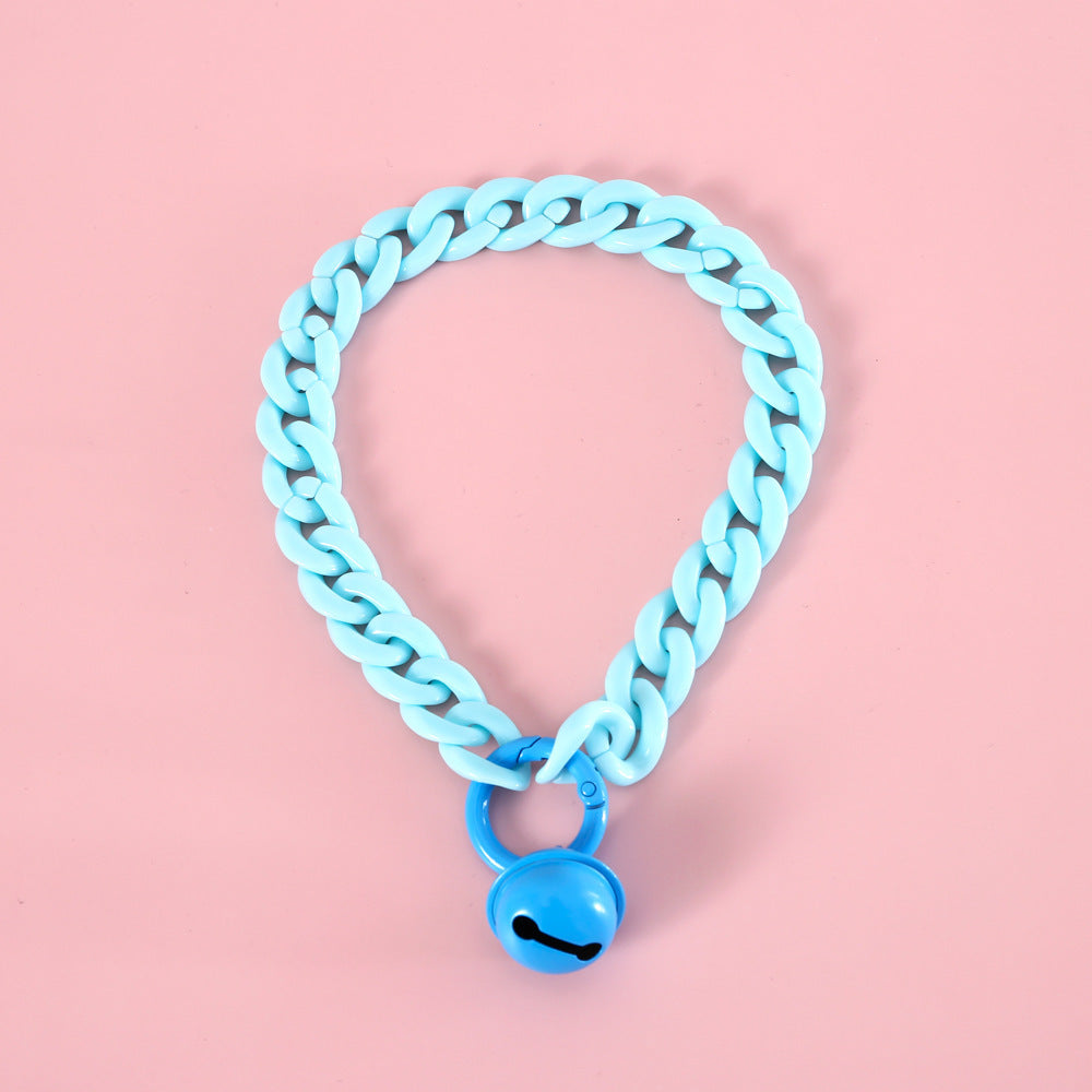 HKM-354195 Pet Cat Dog Rabbit Collar Macaron Candy Color