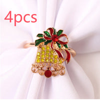 HKM-354259 Elegant Red Snowflake Napkin Ring Decorative Accent for Holiday Dining