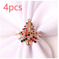 HKM-354259 Elegant Red Snowflake Napkin Ring Decorative Accent for Holiday Dining