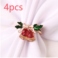 HKM-354259 Elegant Red Snowflake Napkin Ring Decorative Accent for Holiday Dining