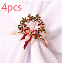 HKM-354259 Elegant Red Snowflake Napkin Ring Decorative Accent for Holiday Dining