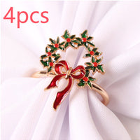 HKM-354259 Elegant Red Snowflake Napkin Ring Decorative Accent for Holiday Dining