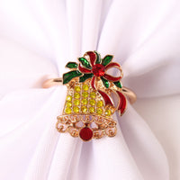 HKM-354259 Elegant Red Snowflake Napkin Ring Decorative Accent for Holiday Dining